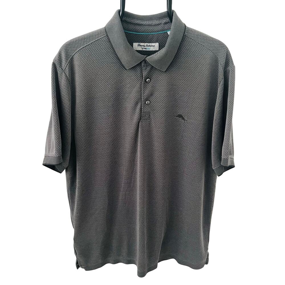 Tommy Bahama Diamond Dunes IslandZone Performance Polo Men’s L Gray